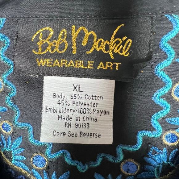Bob Mackie Wearable Art Women's Western Embroidered Button Up Shirt Size XL Boho - Picture 9 of 10